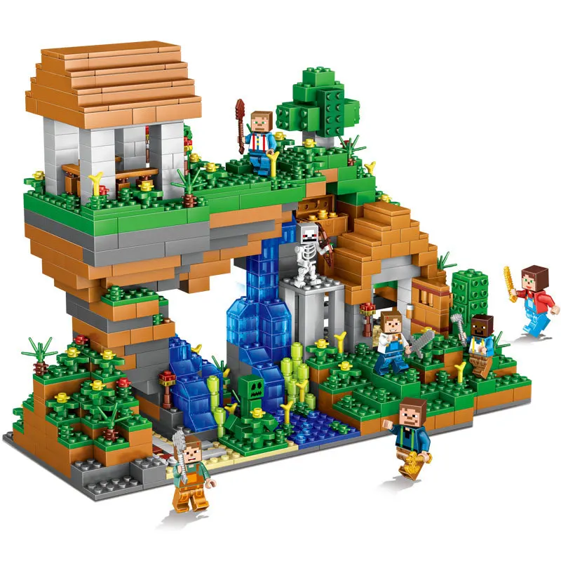 

957pcs Children's Building Blocks Toy Compatible City Legoingly Minecraft Square World Yosemite Falls Figures Bricks Best Gift