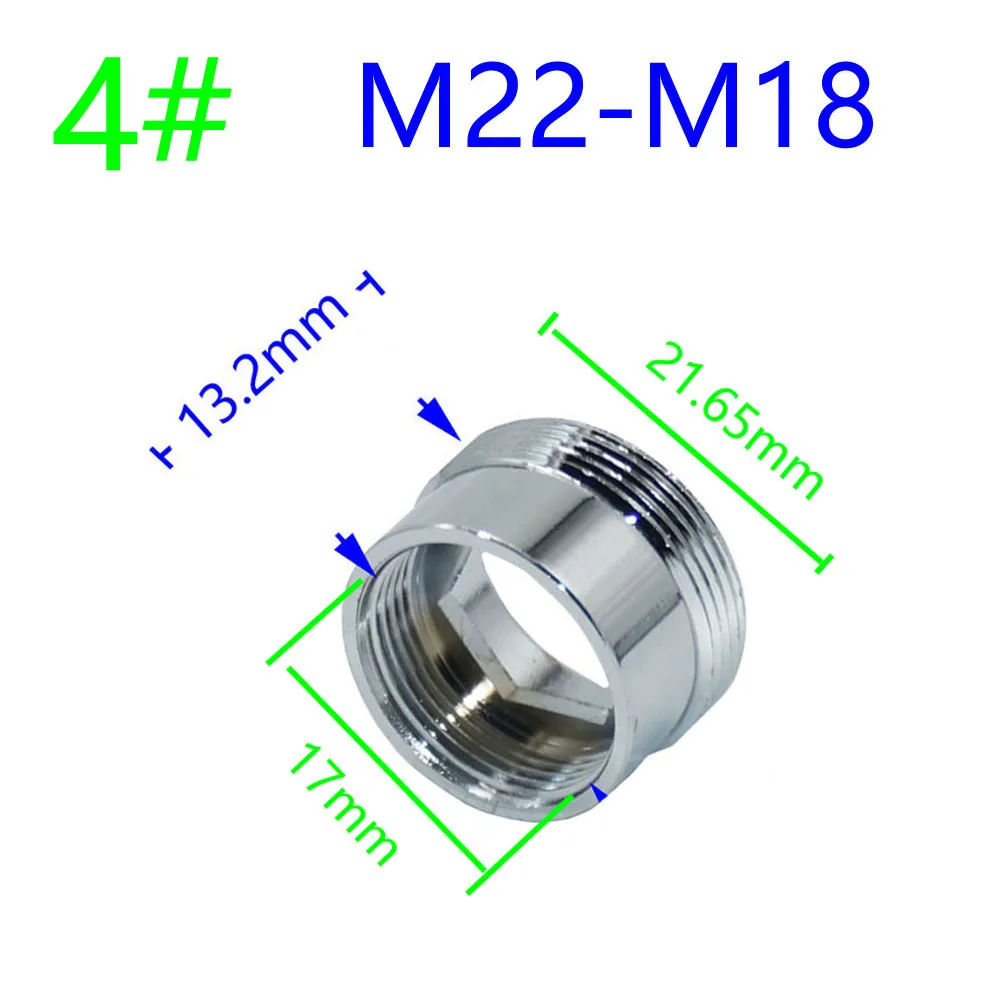 Silver 1/2" M16 M17 M18 M19 M20 M22 M24 M28 M32 Thread Connector Brass For Faucet Conversion Repair Tap Adapter 1pc