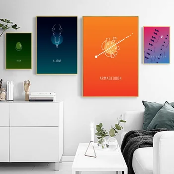 

Armageddon Baby Driver Blade Runner 2049 Ender's Game Alien - minimalist movie Poster Art Canvas Poster Room Decor (No Frame)