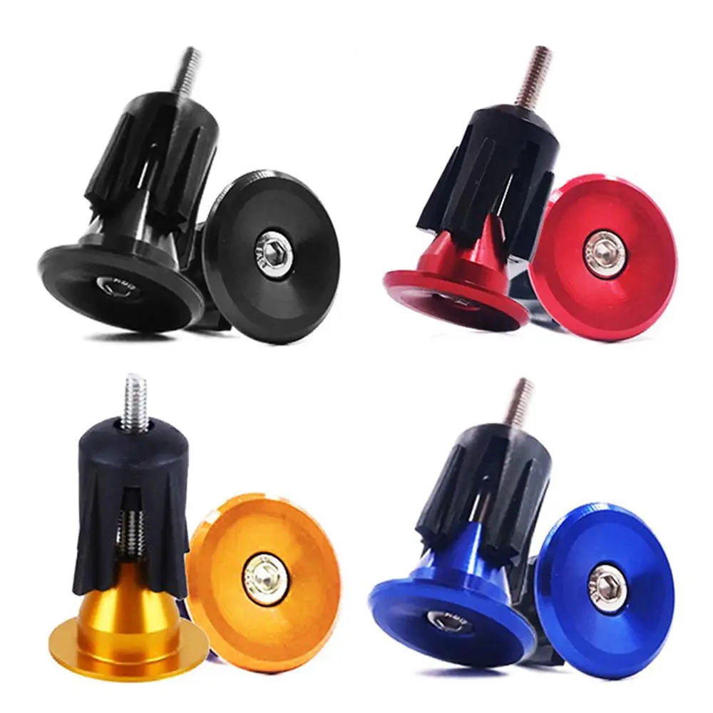 1 Pair Bicycle Grip Handlebar End Cap Aluminium Alloy Lock Mtb Mountain