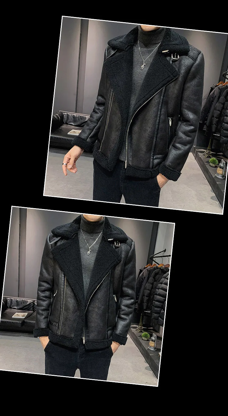 Leren Heren Jas Толстая кожаная куртка Blouson Cuir Moto Homme мужская куртка из искусственной кожи мужской Тренч куртка уличная панк куртка