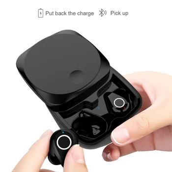 

Willkey Q5 TWS Mini Bluetooth 5.0 Earphone Headset 6D Stereo True Wireless Automatic Pairing Gaming Headphones with Charging Box