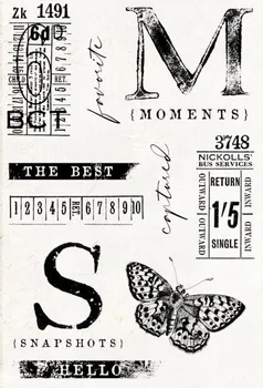 

CLEAR STAMP moment snapshots DIY Scrapbook Card album paper craft silicon rubber roller transparent stamps 310