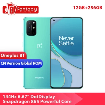 Перейти на Алиэкспресс и купить Новый смартфон OnePlus 8 T 8 T, 12 Гб, 256 ГБ, Snapdragon 865, 5G, 6,55 дюйма, 120 Гц, AMOLED дисплей, 48MP Quad Camera, 4500 мАч, NFC