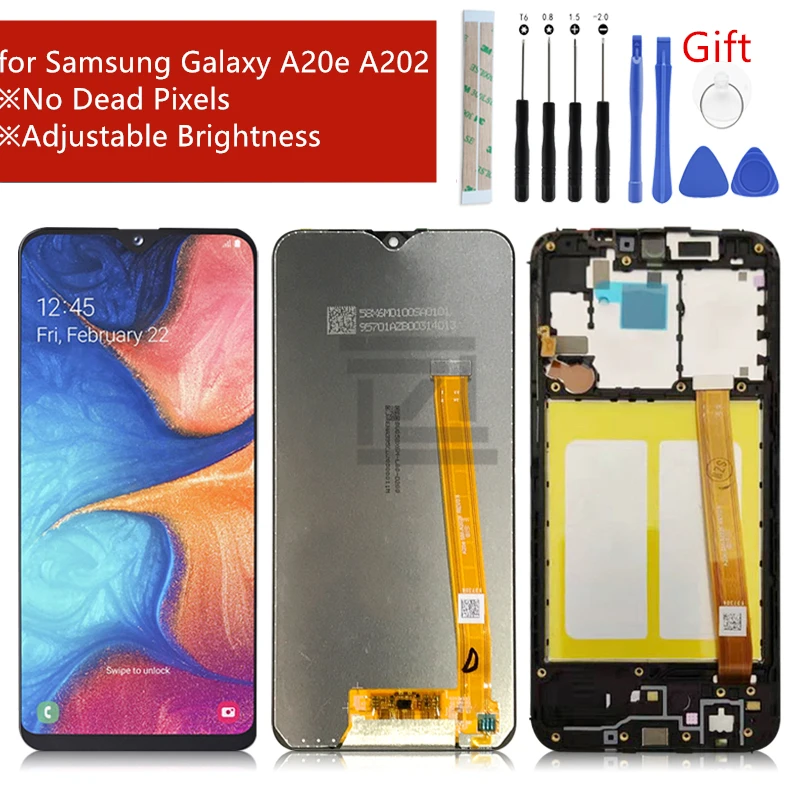 Жк дисплей для Samsung Galaxy A20e сенсорный экран A202 2019 дигитайзер в сборе сменные детали