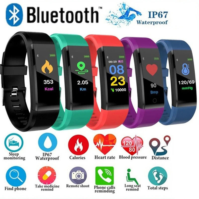 

Smart Bracelet Sport Smart Watch Blood Pressure Exercise Dynamic Heart Rate Monitoring Pedometer Smart Wristband for Android iOS