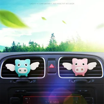 

4PCS MIX Cute Little Flying Pig Car Conditioner Air Outlet Aromatherapy Clip Air Freshener Deodorization Perfume Auto Decoration