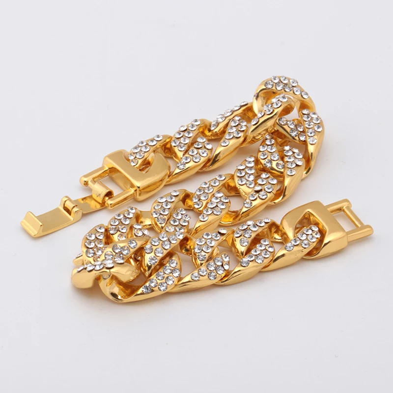 Bracelet For Male Female 8" Length Micro Pave Cubic Zircon Bracelet All Iced Out Cuban Chain Hip Hop Tennis