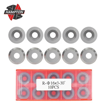 

Hampton 10pcs Round Carbide Cutter Inserts Set For Wood Turning Tool 16x3mm 30 Degree R8 Carbide Inserts
