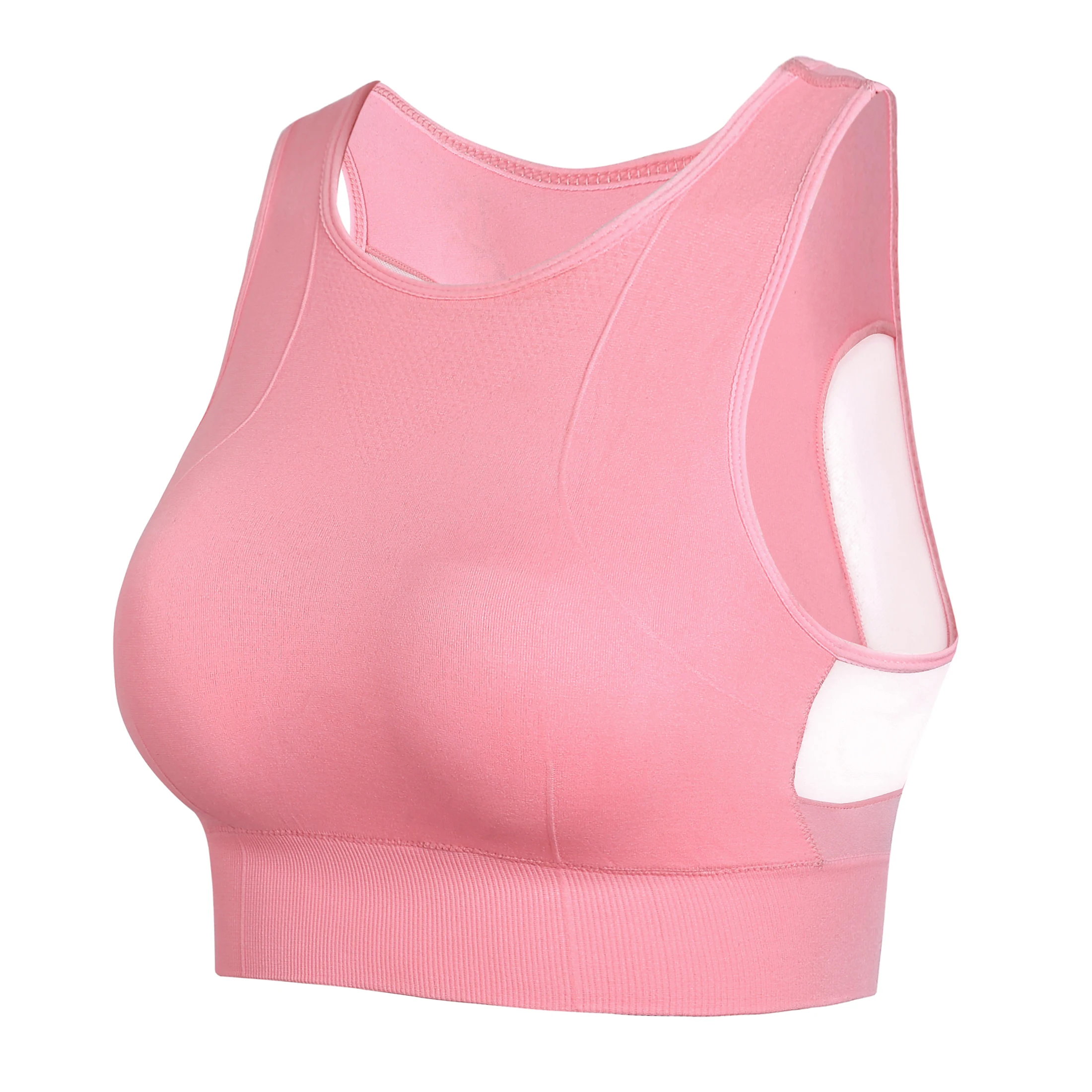 Women Bra Sexy Lingerie Women Underwear Solid Color Bras For Women Underwire Bra Push Up Breathable Sports Bra Vest - Цвет: PK