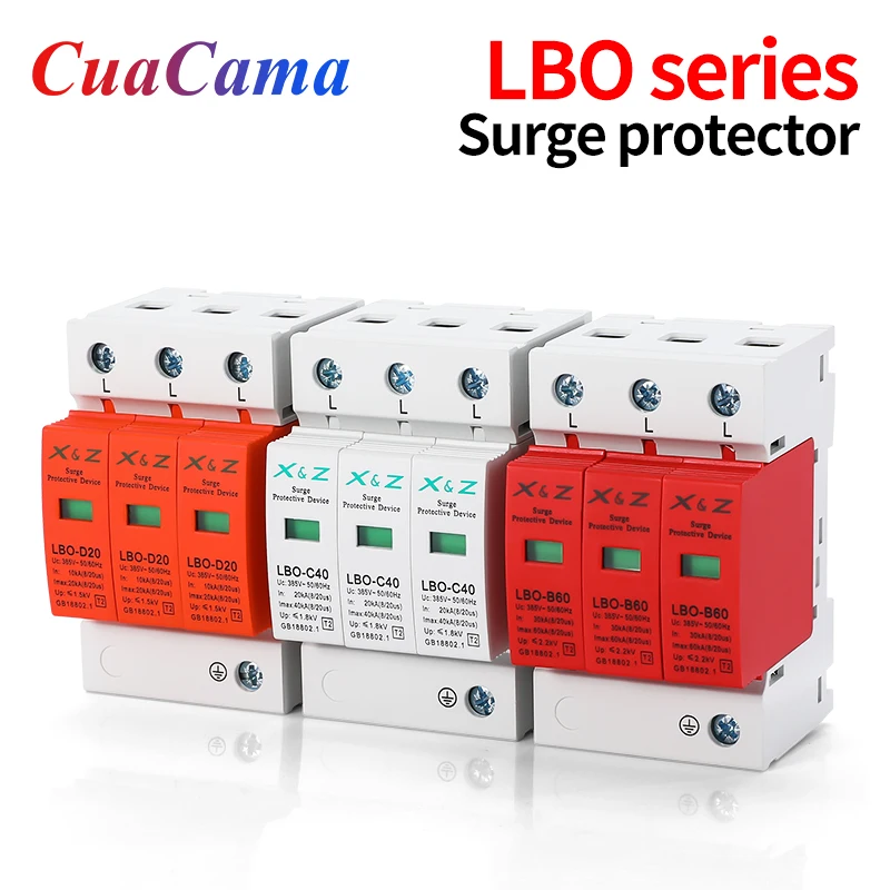 1 Pz Spd 3P Protezione Da Sovratensione Bassa Tensione Distribuzione Ca Famiglia Dispositivo Di Protezione Contro I Fulmini Scaricatore Modulo Interru