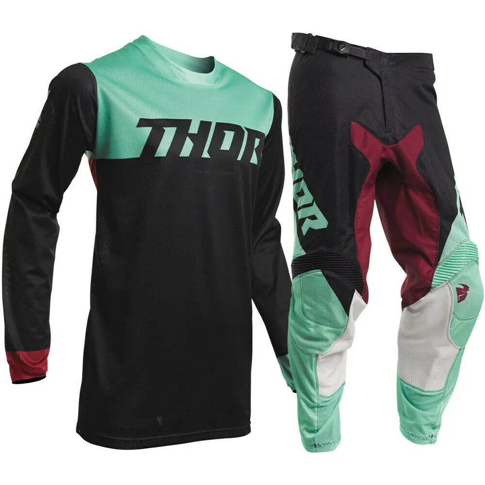 

2019 Spring Motocross Jersey And Pants Suit Pink Dirt Bike Gear Set Top Quality MX ATV MTB Mountain Bike Combo