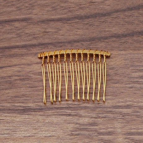 12/15/20 Teeth Metal Twisted Wire Hair Comb Base for Diy Hair Comb Clip Handmade Bridal Hair Jewelry Accessories