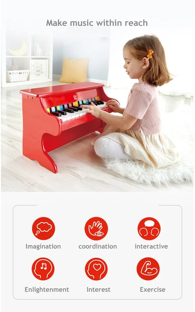 Mini Piano De Madeira Com 25 Teclas, Brinquedo Musical Pequeno Acústico Com  Teclado De Madeira Para Crianças De 1-5 Anos - Órgão Eletrônico - AliExpress
