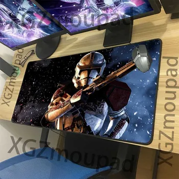 

XGZ Large Game Mouse Pad Black Lock Edge Star Wars Computer Keyboard Custom Logo Table Mat Rubber Stripe Non-slip Coaster