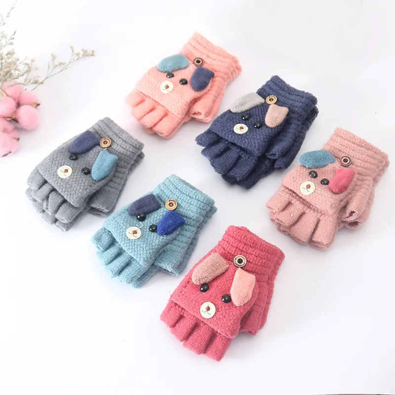 

YELITE Children Gloves Kids Mittens Baby Accessories Glove Toddler Thicken Patchwork Hot Baby Winter Warm Gloves