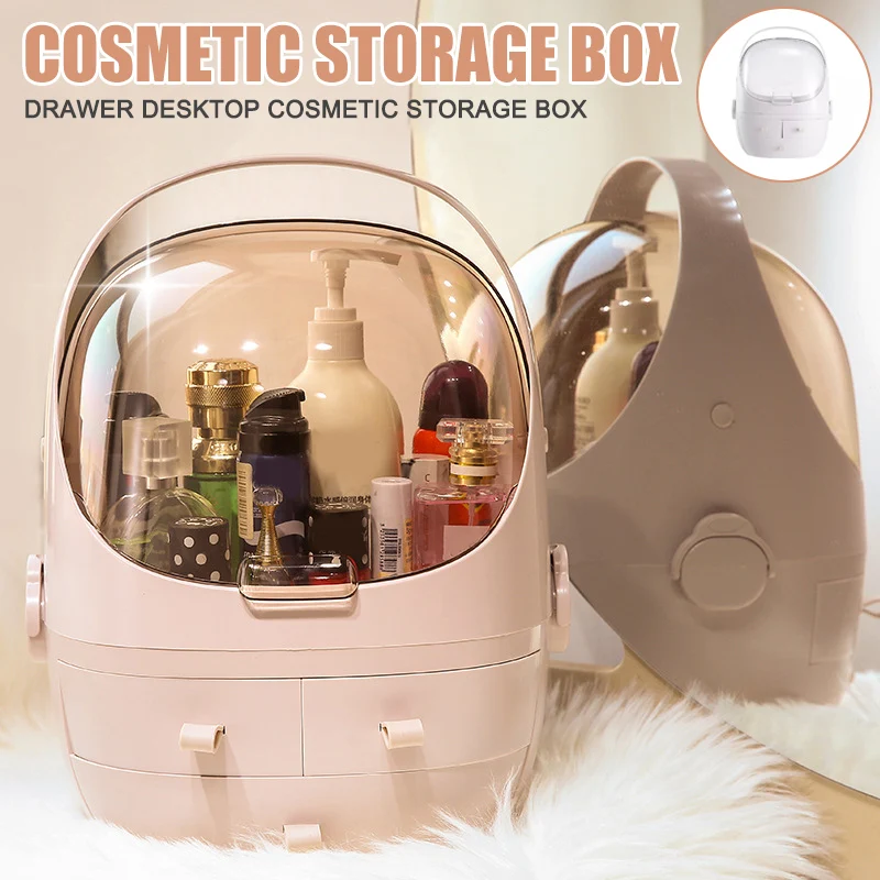  Makeup Storage Box Drawer Type Desktop Dustproof Transparent Window Cosmetic Organizer Case OCT998