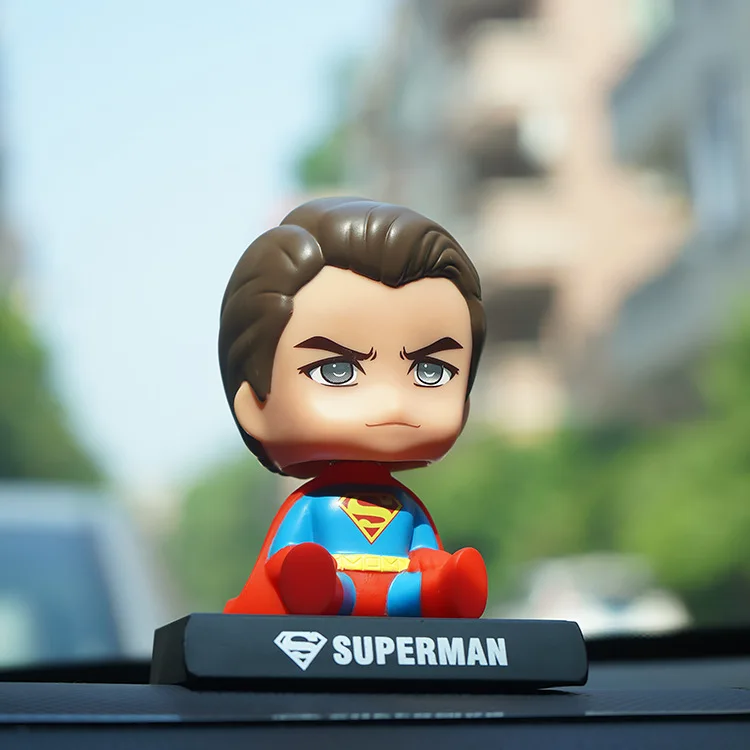 Cartoon Batman Super Man Guardian Of Galaxy Tree car ornaments shake head doll Toy model Car mobile phone seat Gift  | Игрушки и хобби