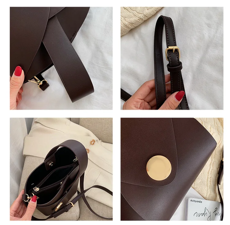 Винтажная модная женская сумка-мешок Новая высококачественная женская дизайнерская сумка из искусственной кожи дорожная сумка через плечо