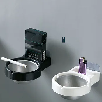 

Portable Ashtray Wall Stainless Steel Pocket Smoke Holders Storage Cup Toilet Home Office Cigarette Garbage Tools Case Ashtrays
