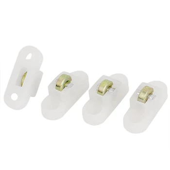

4 pcs door window cabinet single sliding metal roller wheel 8mm Dmr.
