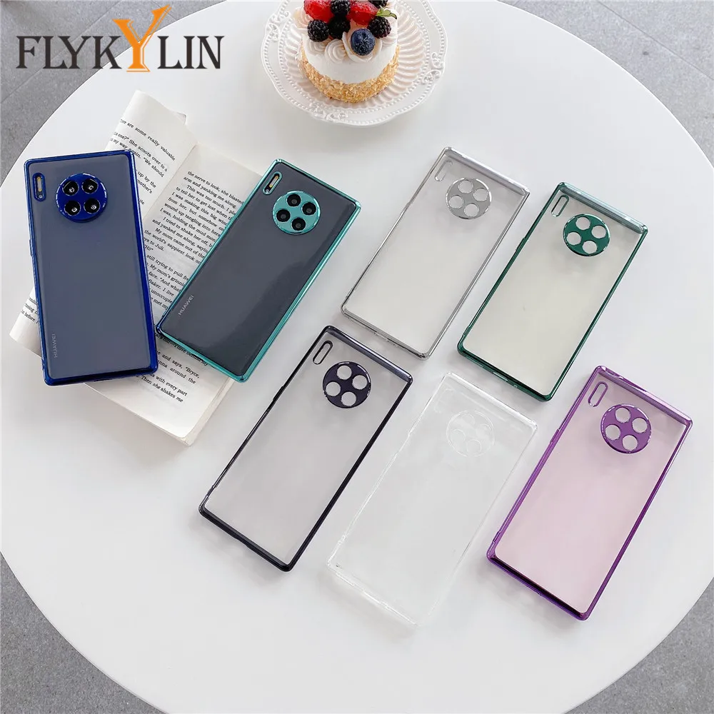 Luxury Plating Case For Huawei P40 Lite P20 P30 Mate 20 30 Pro Honor 30s 9X Transparent Soft TPU Back Cover |