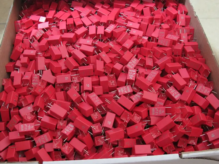 20 шт. RED WIMA MKS2 1 мкФ 100V 105K MKS2D041001K00KSSD горячая Распродажа 1,0 мкФ 100VDC 1000nf100v