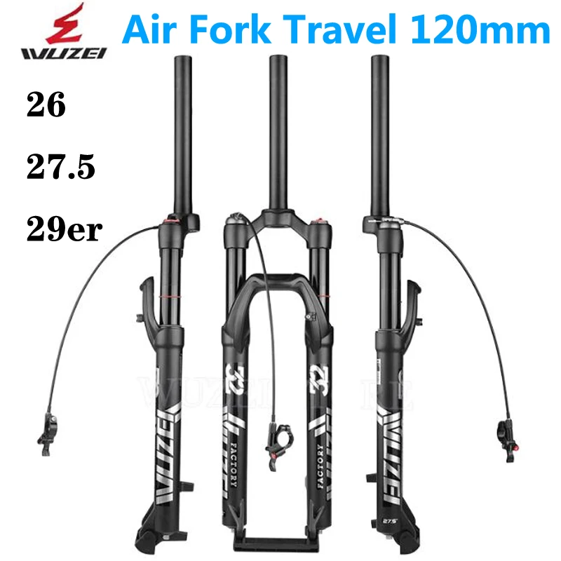 Horquilla de aire para bicicleta de montaña, 26, 27,5, 29er, suspensión delantera, WUZEI PK SUNTOUR, 120mm|Horquilla - AliExpress