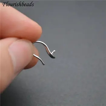 

Nickel Free Color Retain Simple Metal Earrings Hooks Parts Jewelry DIY Findings Gold Color / Rhodium Silver Color 50pcs