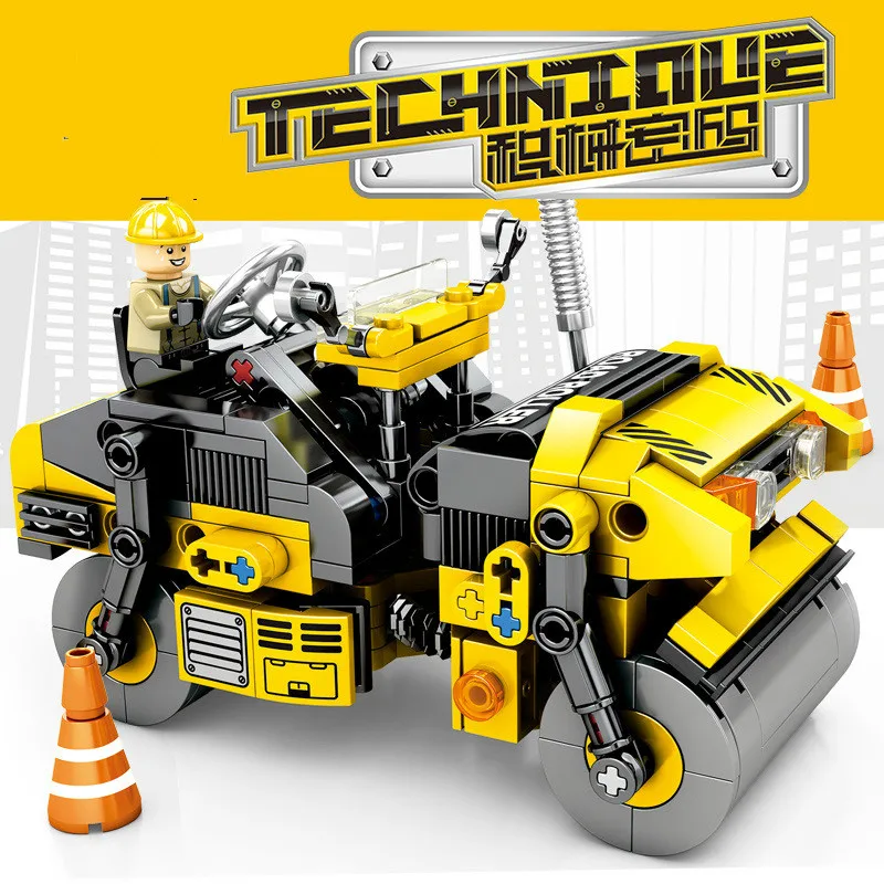 

engineering bulldozer crane technic dump truck building blocks city co