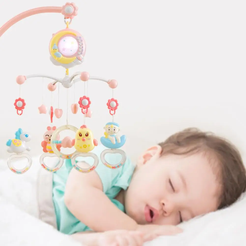 Chocalhos do Bebê Caixa de Projeção Berço Celulares Brinquedo Titular Girando Móvel Cama Sino Musical 0-12 Meses Recém-nascido Bebê Menino Brinquedos Mod. 109134 6 High Quality Brinquedos e hobbies