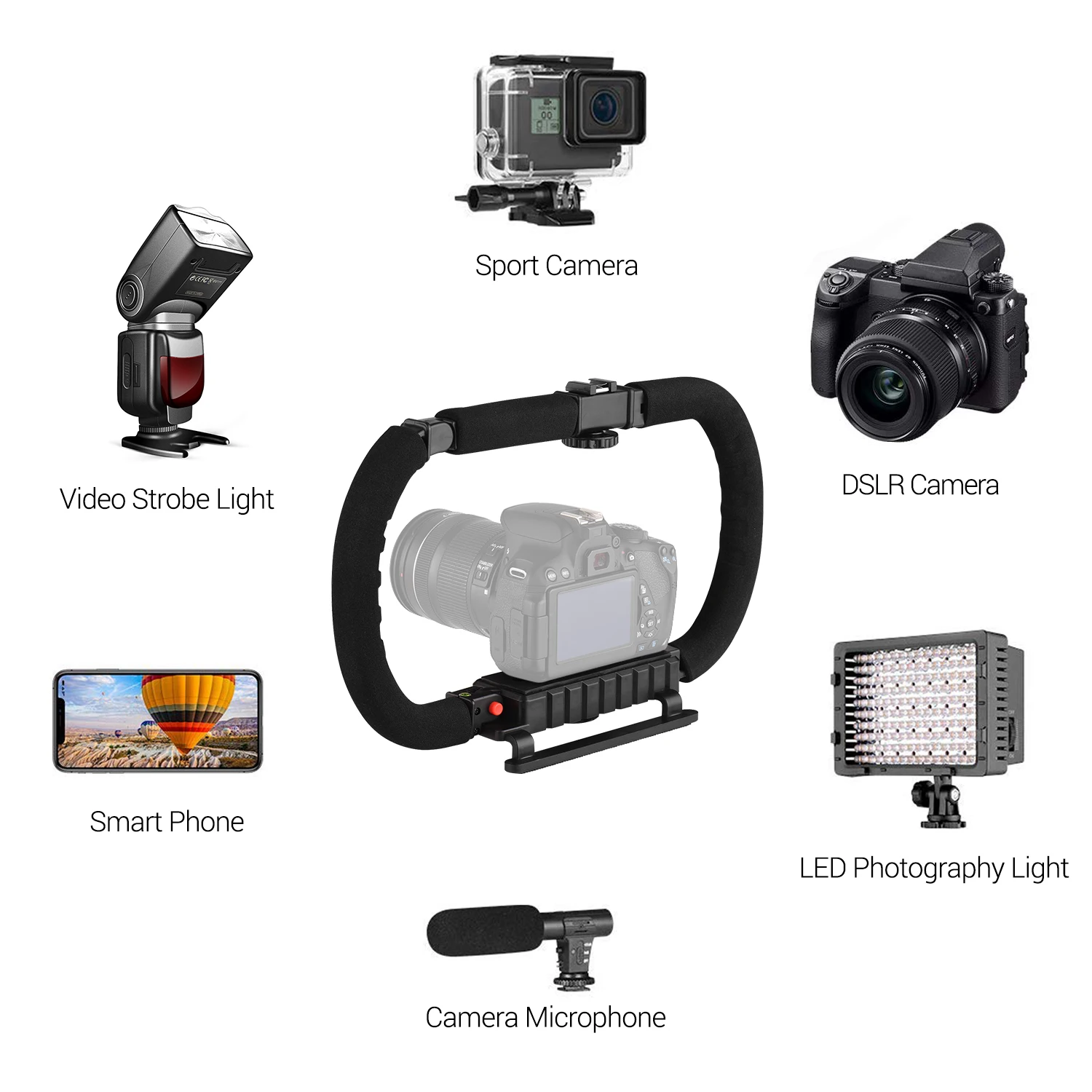 com acessórios de vídeo profissional para dslr