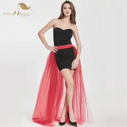 SISHION женская свадебная Тюлевая юбка SP0340 черные красные белые вечерние большие качели элегантные длинные сетчатые юбки