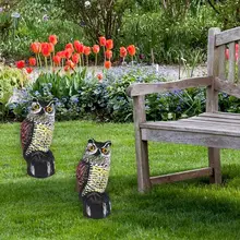 ПЭ моделирование украшение в виде совы открытый сад реалистичный звук вокальный птица пугать охота приманка с наклейкой Зоопарк Лес украшения