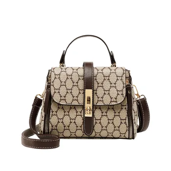 

2020 New Style All-match Fashion Retro Old Pattern Printing Bag PVC One-shoulder Diagonal Handbag Women luxury designer bag