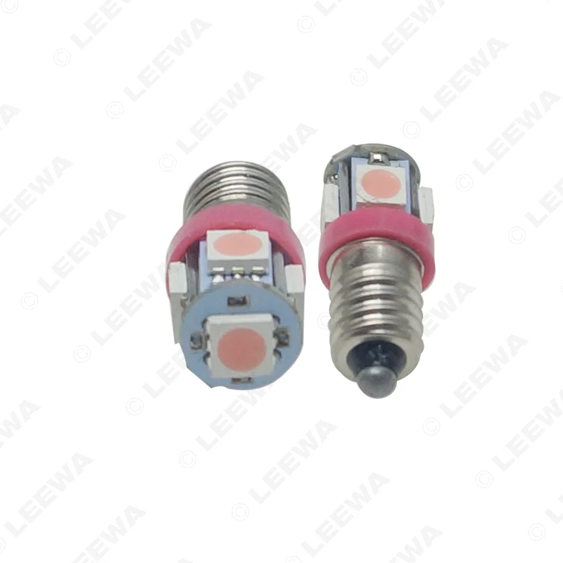 LEEWA 200 шт. автомобиль 6 V/12 V/24 V 8-Цвет Авто E10 5050SMD 5-светодиодный высокое Мощность приборной панели светодиодный свет лампы автомобиля света# CA6145