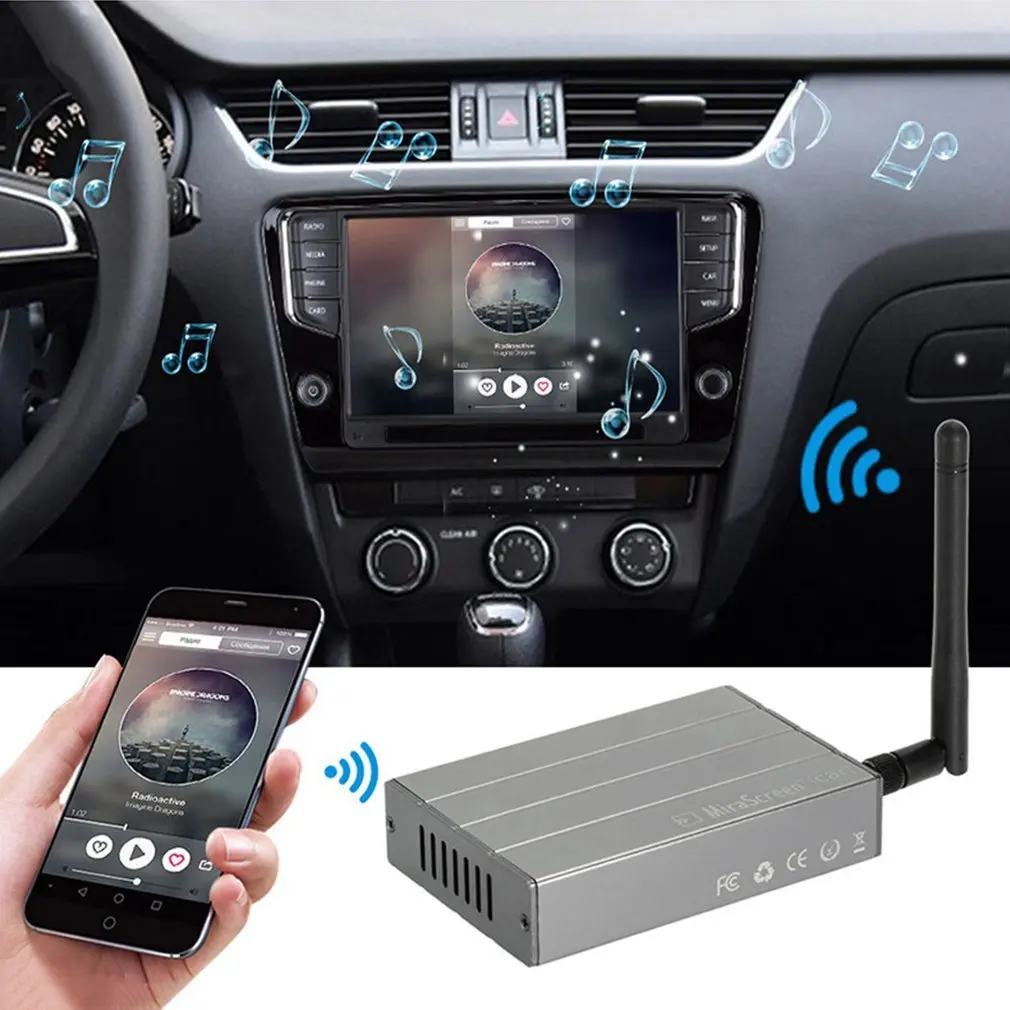 Liga de Alumínio Dlna para Android Escudo Carro Multimídia Display Dongle 1080p Wifi Caixa Espelho Airplay Miracast Gps tv Vara Onleny - Image 3