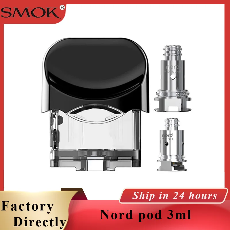 Новый в! Smok Nord pod 3 мл емкость vape pod с сменной сеткой и обычными катушками для Smok Nord kit