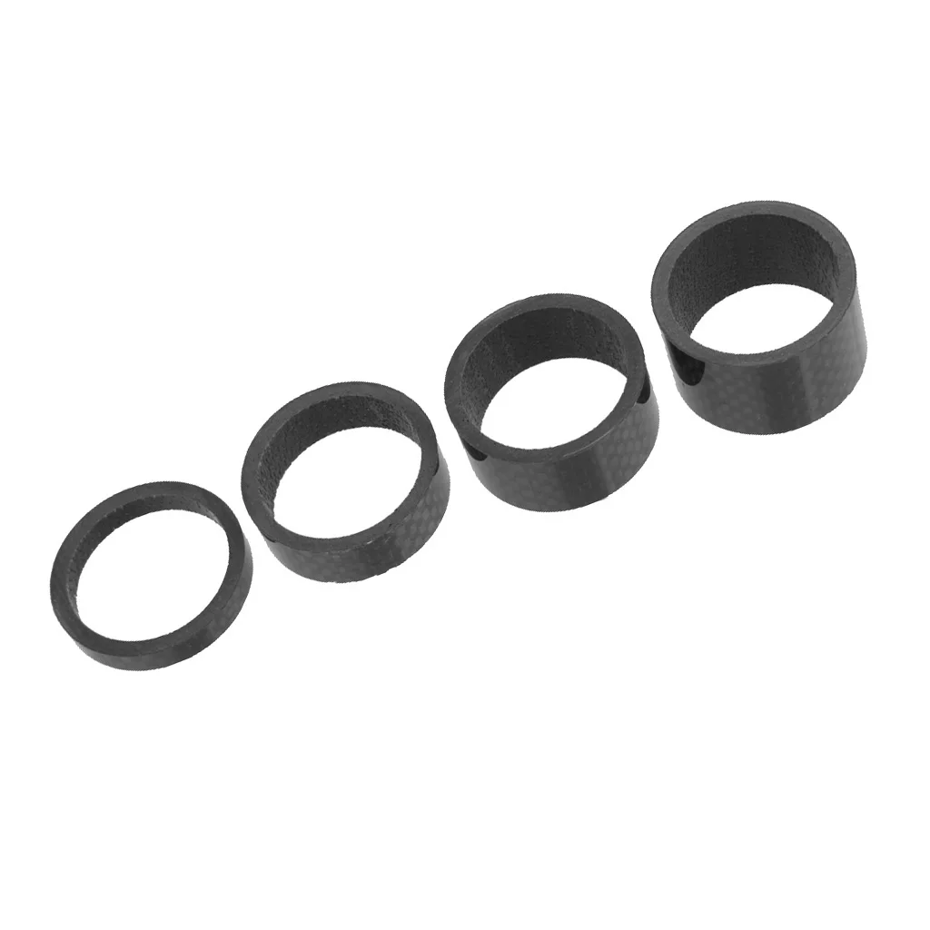 4pcs/set Carbon Fiber Spacer Bike MTB Bicycle Headset Stem Washer -4 Sizes