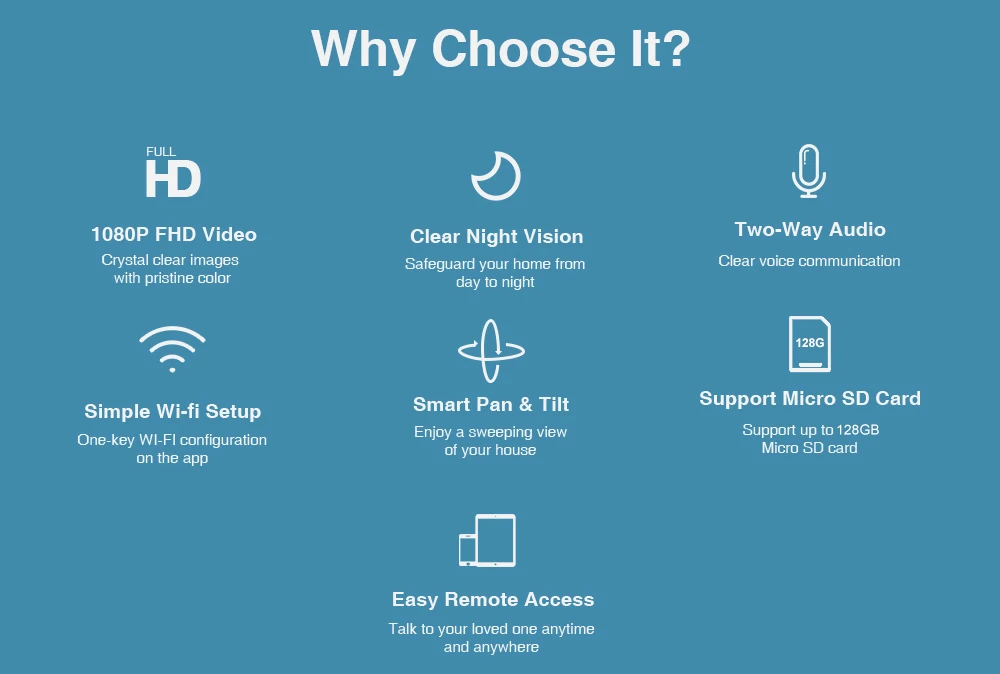 INQMEGA Tuya 1080P облако Видеоняни и радионяни Wi Fi автоматическое отслеживание