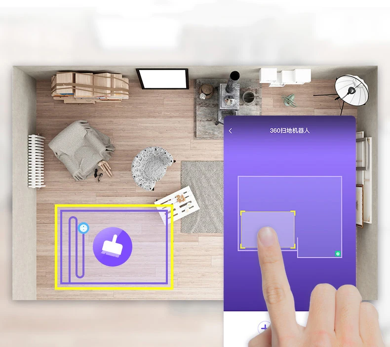 360 S7 Робот пылесос для домашней лазерной навигации с SLAM Маршрут планирования App дистанционного управления всасывания Mopping робот