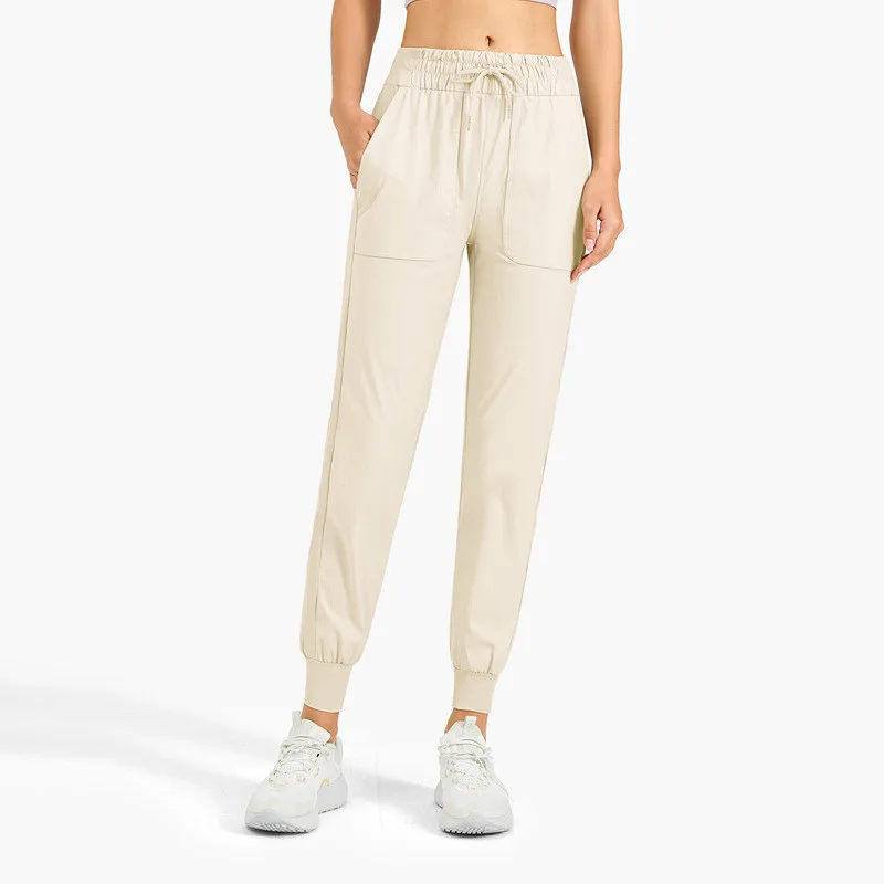 Women Sports Pants Fitness Yoga Legging Loose Running Athletic Clothe Casual Jogging Drawstring Feet Loose Trousers With Pockets