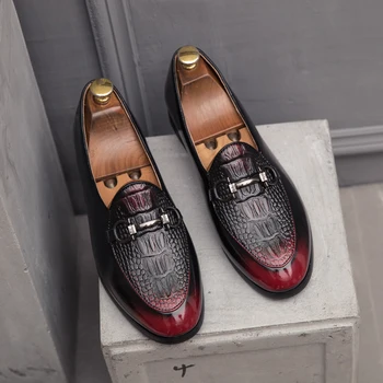 

2019new Spring men shoes leather male comfortable oxford shoes Pattern luxury brogues mens classic Business Moccasin shoes