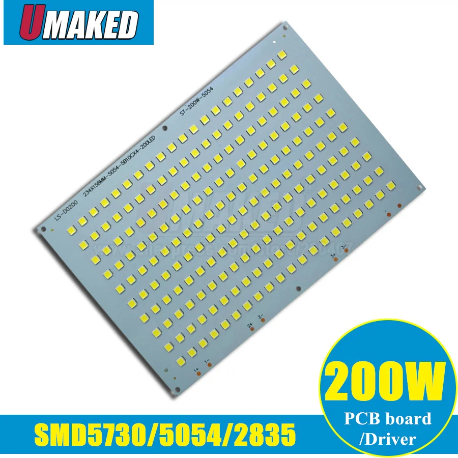 US $57.17 200W 100 Full Power LED Flood light PCB board SMD505428355730 aluminum plate base led lighting source for led floodlight