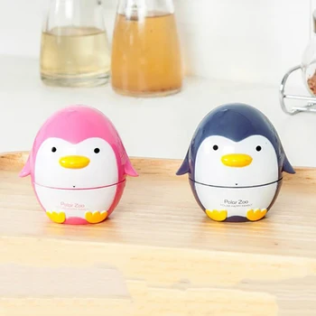 

Penguin Timer Kitchen 60 Minute Cooking Mechanical Home Decoration New Cute Animal Plastic Attractive Design Loud Audible Alarm