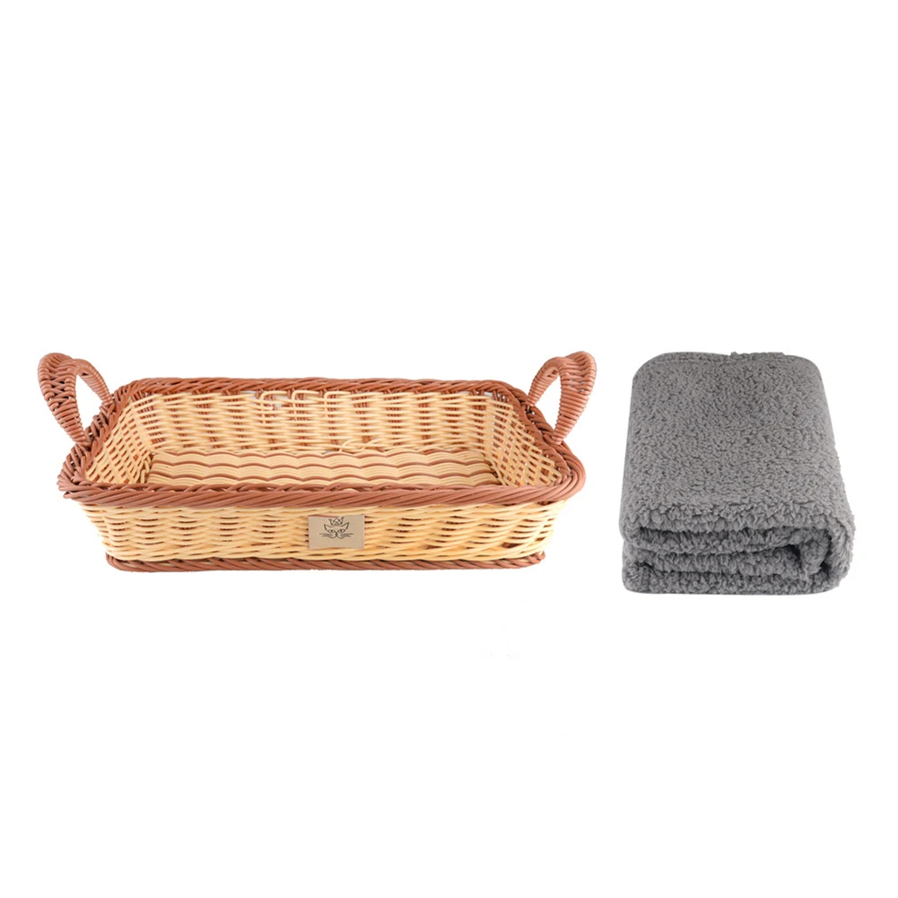 Pet Dog Cats Soft Warm Bed House Nests Kennel Plush Sleeping Mat Pad Cushion