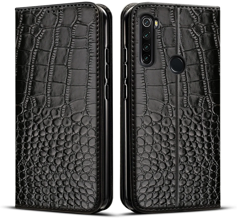 Case For Xiaomi Redmi Note 8T Case flip leather Funda For Redmi Note8T Note 8t Case Cover Crocodile texture leather xiaomi leather case custom