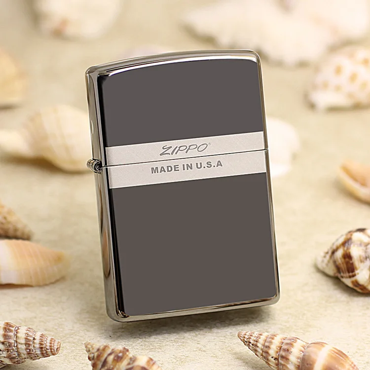 

Genuine Zippo oil lighter copper windproof Black Ice Mirror cigarette Kerosene lighters Gift With anti-counterfeiting code