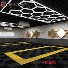 

Sino Star Hexagon workshop LED Light 6500K white 2.4*4.8M 2 years warranty for car garage auto care PPF automotive