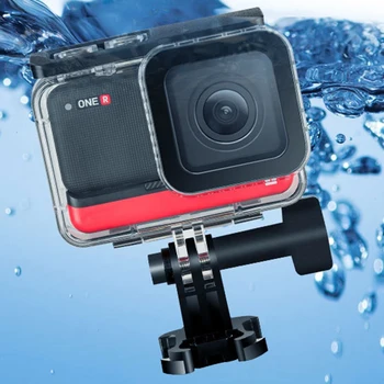 

TELESIN 40M Underwater Housing Case Waterproof Protector Cover for Insta360 ONE R 4K Camera Case Accessories